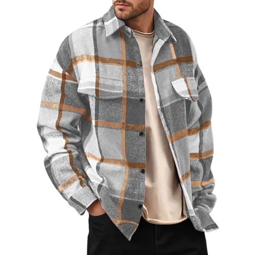 Chemise en flanelle homme haut de gamme à carreaux brossés et finitions soignées