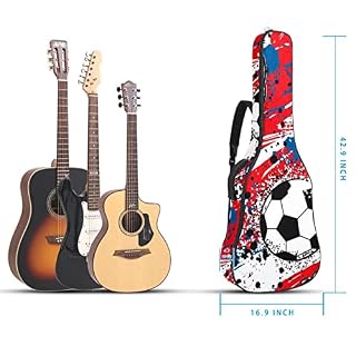 Housse de guitare en tissu Oxford imperméable avec bandoulière réglable Motif ballon de football France - Les Beatles, Paul McCartney, John Lennon, RIngo Starr, George Harrison Housse de guitare en tissu Oxford imperméable avec bandoulière réglable Motif ballon de football France – Image 5