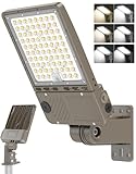 OPENLUX LED Parking Lot Light 150W 120W 90W Adjustable 3000K 4000K 5000K Tunable with Photocell ETL DLC Listed 22500LM LED Shoebox Pole Flood Lights Outdoor Court Commercial Fixture AC100-277V