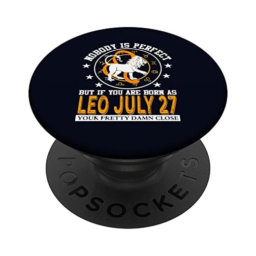 Leo signo del zodiaco 27 de julio, horóscopo astrología, león cumpleaños PopSockets PopGrip Intercambiable