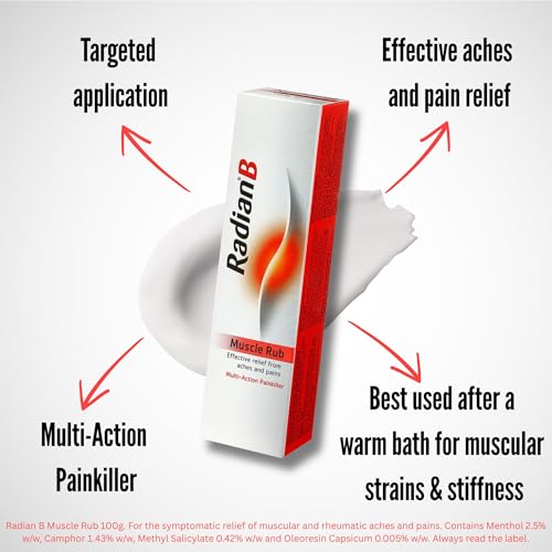 Radian B Muscle Rub 100g, Multi-Action Painkiller, Effective Relief From Aches and Pains Including Muscle Stiffness, Joint Pain, Bruising and Sprains - Image 4