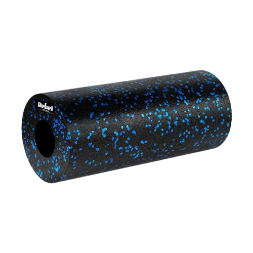 Rodillo de masaje Rebel - Rodillo de espuma liso 14 x 33 cm Color negro y azul Material EPP RBA-3053-33