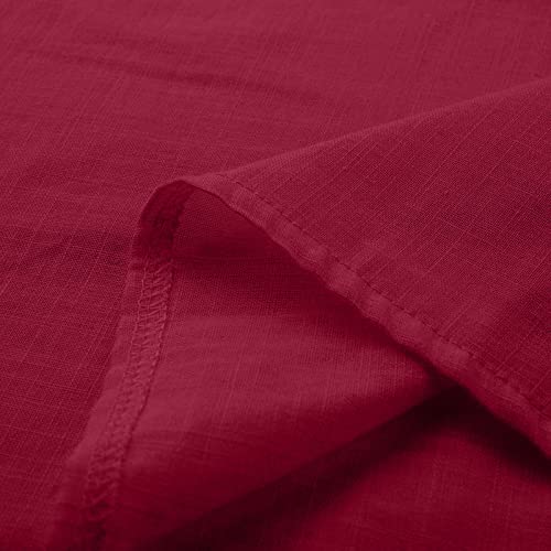 Camisetas de algodão de linho para mulheres manga 3/4 gola redonda casual caimento solto blusa grand
