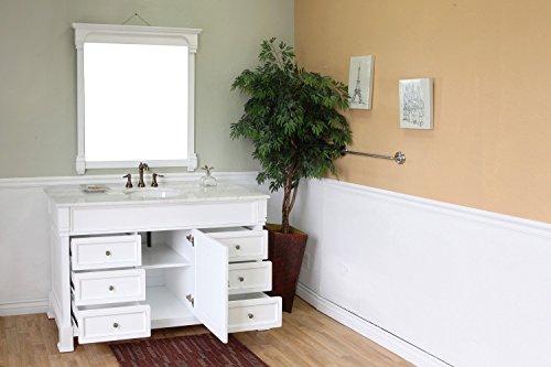 Bellaterra Home 205060-S-Wh 60-Inch Single Sink Vanity, Wood, White #TOP2