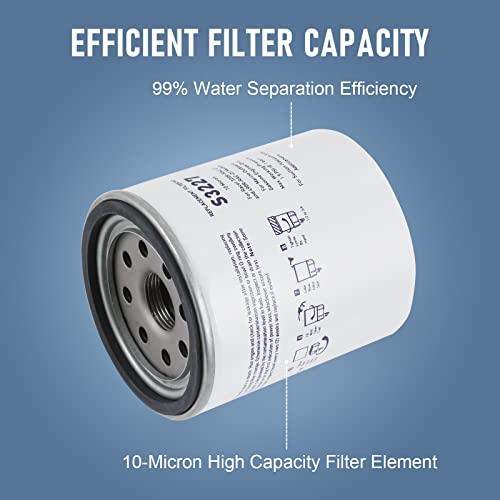 DICMIC Fuel Filter Water Separator Element Compatible with Marine Outboard Motor Replace# S3227, 9-37882, 18-7922