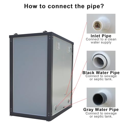 Image of Outdoor Portable Toilet with 2 Private Stalls, Mobile Restroom for Concerts, Conventions, Construction, Sporting Events