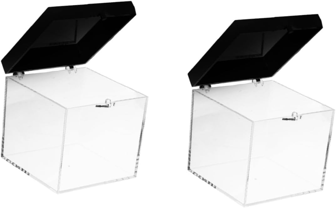 2pcs Box Rock Collection Box for Boys and Girls Specimen Protection Storage Case Display Lid
