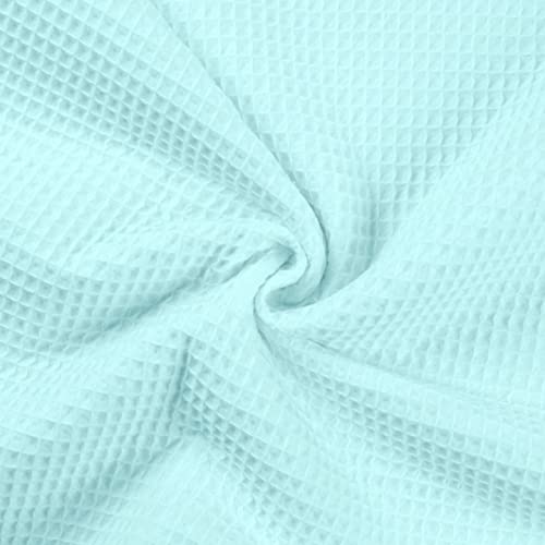 Tissu nid d'abeille menthe 100 % coton : fini les serviettes qui sentent l'humidité