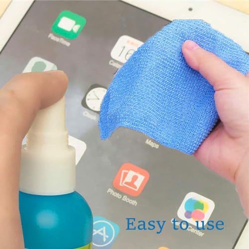 SWAPKART 3 in 1 Screen Cleaning Kit with Brush and Micro Cloth for PC, laptops, LCD led mobiles,TV and Other Electronics(100 ML), Blue, (AZ-01) (Pack of 1)