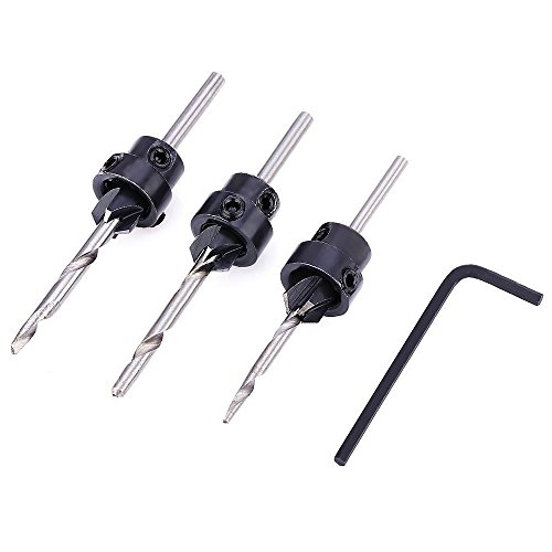 Gorchen Countersink Drill Bit Kit Set Woodworking Screw Hole Cutter Assortment Quick Change Adjustable Depth #TOP3