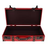 kesurpae Maleta de Viaje Antigua de para Madera, Accesorios fotografía, Maleta Vintage, Caja Almacenamiento Ropa Estilo británico, Estuche Equipaje, Cuero para Madera Retro, decoración del