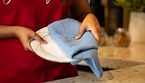 Lane Linen Kitchen Towels Set - Pack Of 6 Cotton Dish Cloths, 18”X 28”, Soft Kitchen Hand Towels, Absorbent Tea Towels For Kitchen, Premium Kitchen Dish Towels, Quick Drying Cleaning Towels - Indigo #TOP4