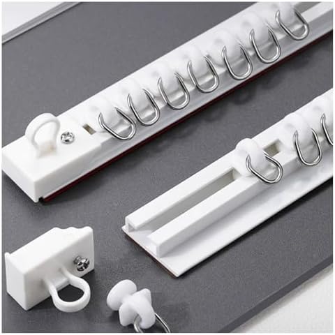 Self-Adhesive Ceiling-Mounted Curtain Track, Easy to Install Room Divider for Living Room, Bedroom, Bay Window, Hospital, Hotel - 460cm (15.1ft)