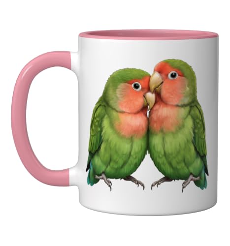Taza de cerámica con ilustración de pájaros 11oz miniatura 1