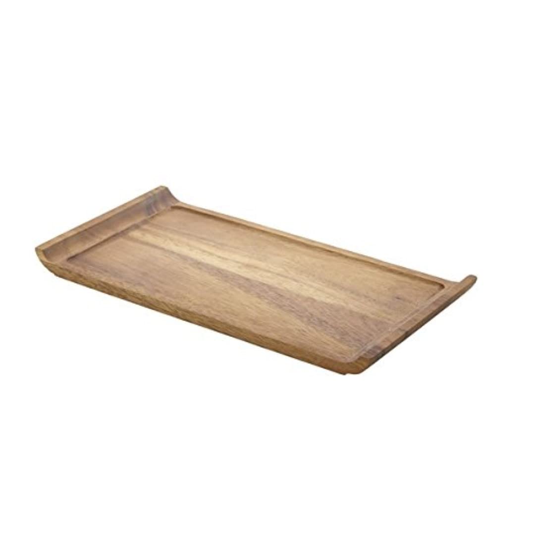 Genware NEV-WSP3317 Acacia Wood Serving Platter, 33 cm x 17.5 cm x 2 cm