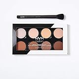 Contenido: 1x NYX Professional Makeup Set Contouring, Incluye: 1x Paleta Highlight & Contour Pro, Peso: 2.7 g (cada sombra), 1x Brocha Pro Contour Brush