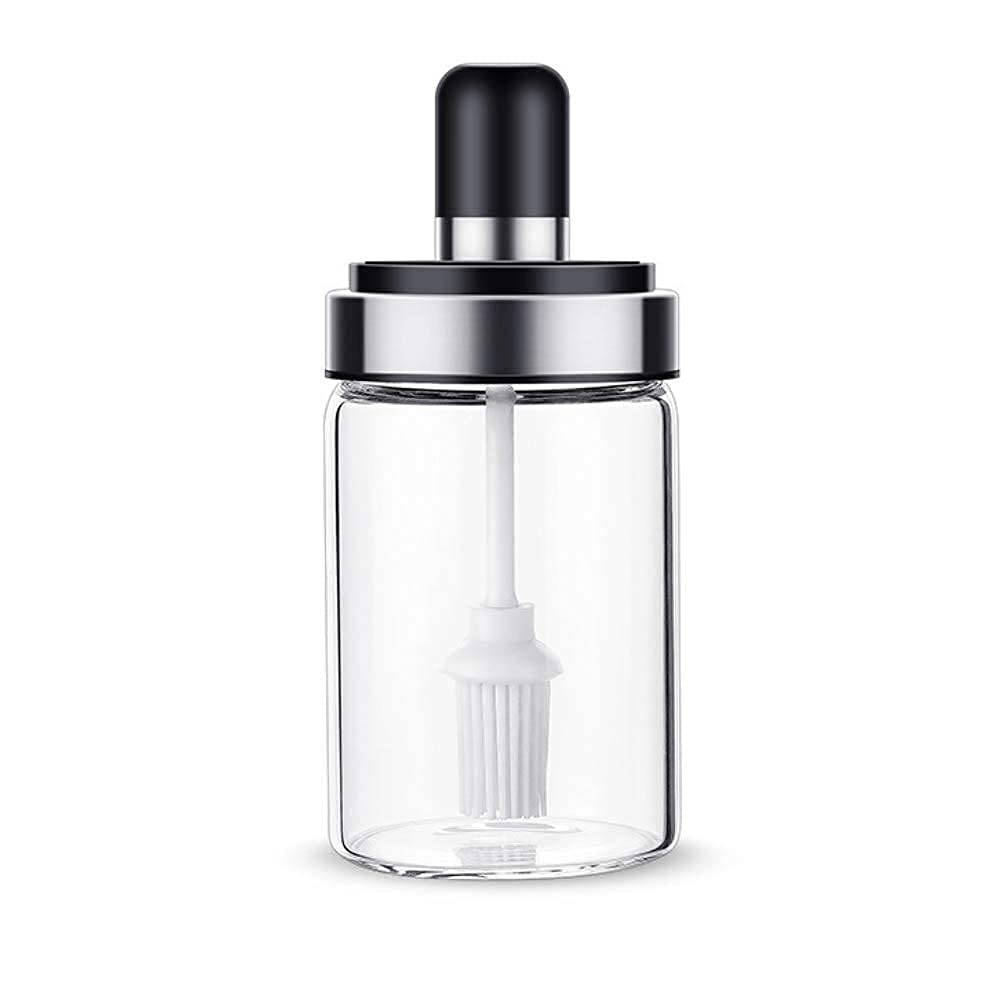 DIVYRUTI Borosilicate Glass Food Storage Jar with Brush for Ghee, Butter, Oil for Kitchen - 250 Ml, 1 Piece Transparent (B0CLYH47PW) Amazon Price History, Amazon Price Tracker