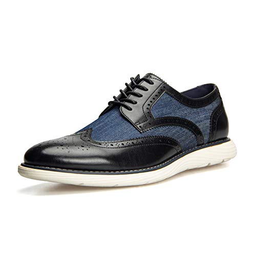 Meijiana Men's Oxford Shoes - Blue - Casual Dress Shoes