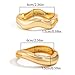 Salircon Gold Bangle Bracelets for Women Gold Wide Chunky Cuff Bracelets Trendy Hinged Cuff Open Wide Chunky Bracelet Irregular Minimalist Jewelry