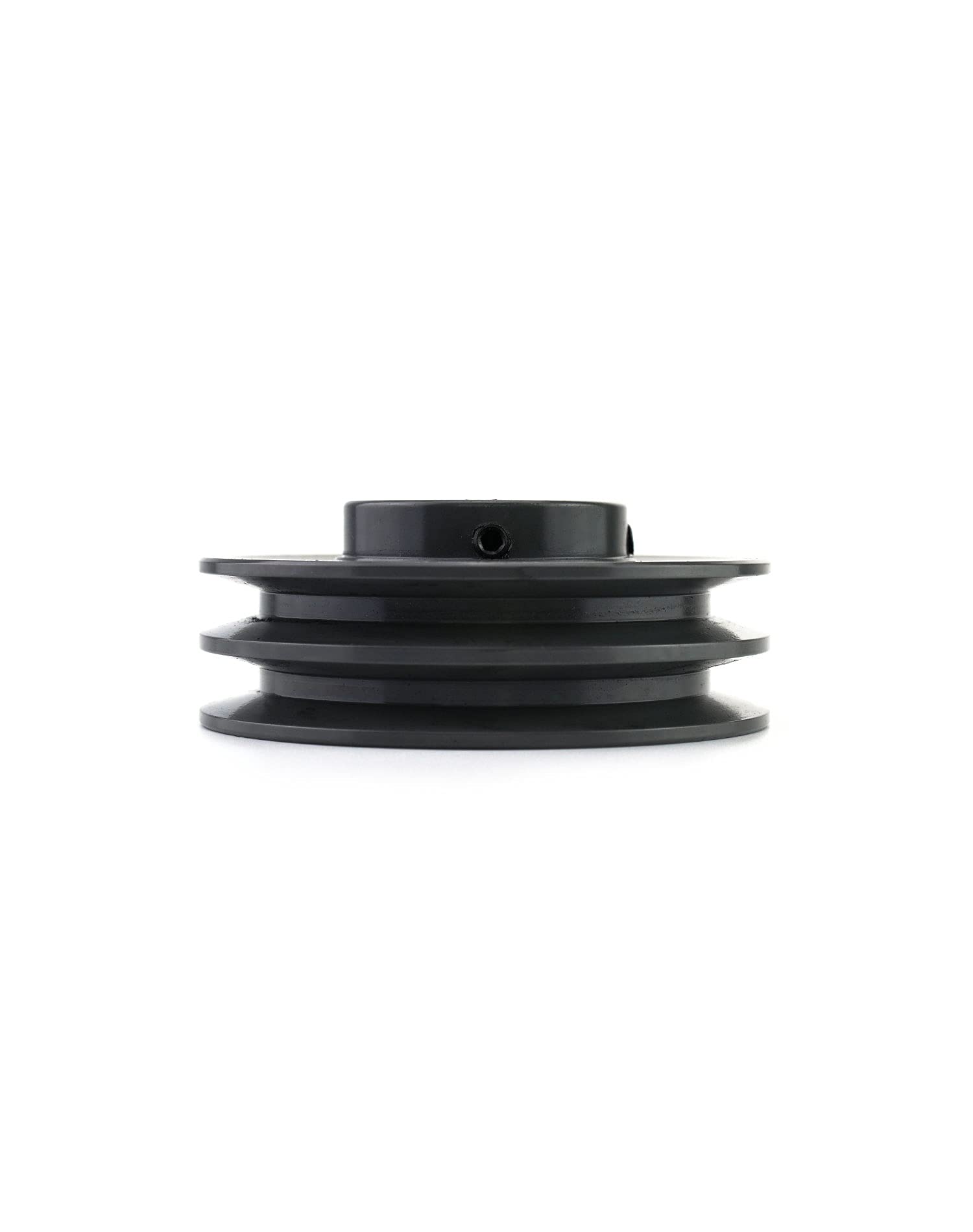QWORK Poulie à double rainure/poulie 2AK491, alésage de 11,9 cm, alésage fixe AK pour courroies trapézoïdales A, 3L et 4L (A et AX), fonte