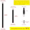 Extensiones roscadas M10 para artefactos de iluminación, varillas y kits de adaptador para techo inclinado de 180 grados para lámparas colgantes, iluminación de isla, candelabros (negro) 4