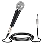 Pyle Microphone, Dynamic Cardioid, XLR Cable Included, Unidirectional, Rugged Construction, Built-in Pop Filter, Perfect for Stage & Studio, High Gain, Ultra-Wide Frequency Response, 15ft Cable