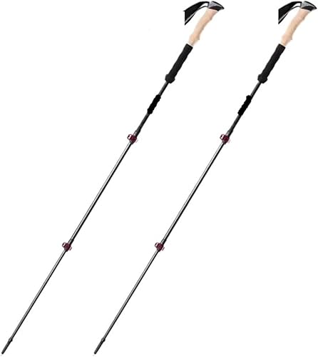 2pcsSet Trekking Poles Folding Hiking Stick Collapsible Telescopic Sticks