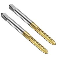QUARKZMAN 2 Stück HSS Gewindebohrer, M6 x 1,0 Metric Gewindeschneider, Titanbeschichtet, Rechtsgewinde – Ansicht 1