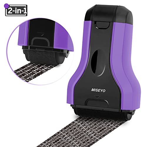 Miseyo 2 In 1 Identity Theft Protection Roller Stamps, Wide & Narrow Confidential Stamp Roller For Privacy Security Protection - Purple #TOP17