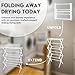 ZOES HOMEWARE 2024 Enhanced Clothes Drying Rack | Foldable Drying Rack Clothing for Laundry | Small Collapsible Portable Dryers for Laundry | Use for Indoor & Outdoor | White 37.5