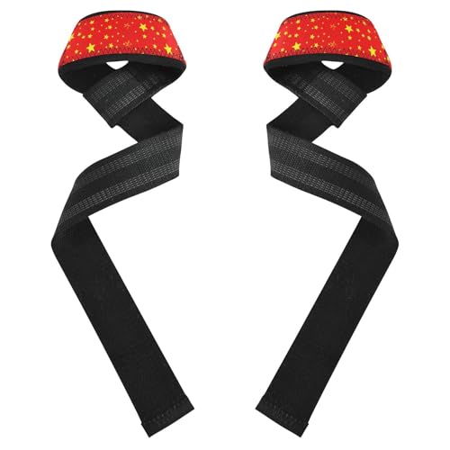 STAYTOP Gold Star Wrist Straps for Weightlifting,Lifting Straps with Neoprene Cushioned Wrist Padded and Anti-Skid Silicone for Strength Training,Bodybuilding,Deadlifting