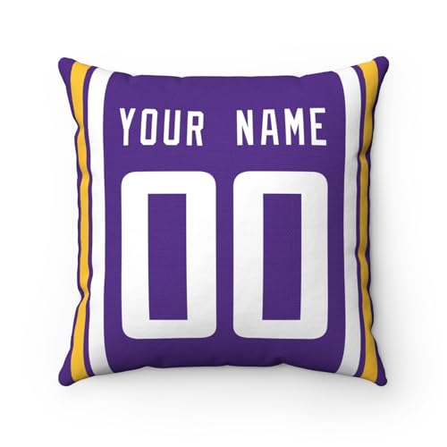 Image of ANTKING Throw Pillow 2 Pack Custom Any Name and Number Personalized Gift for Men Women Boys