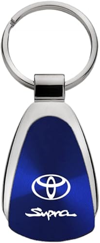 Llavero y llavero compatible con Toyota Supra - Blue Teardrop, Azul