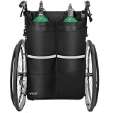 Vive Dual Oxygen Tank Holder for Wheelchairs - Oxygen Cylinder Bag with Adjustable Straps, Portable Wheelchair...