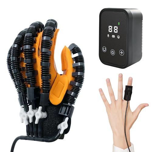BLIUJQ Stroke Hand Rehabilitation Robot Gloves, Strokes Therapy Equipment for Adults, Fingers Strength Training Device for Hemiplegia, Robotic Glove Rehab Stroke Patients (Left L)