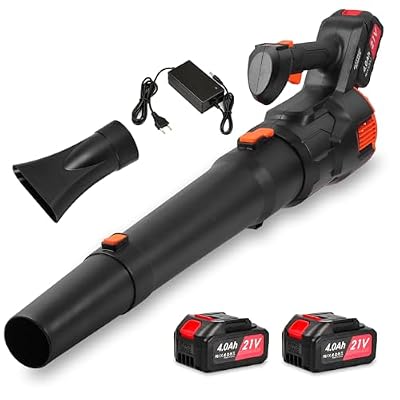 Soplador de Hojas a batería 21V con 2 baterías 4.0Ah, 494 CFM