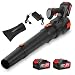 Soffiatore a Batteria 21V,Soffiatore per Foglie con 2 Batterie 4000mAh...