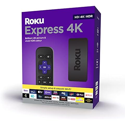Roku Express 4K | HD/4K/HDR Streaming Media Player, Black Cover