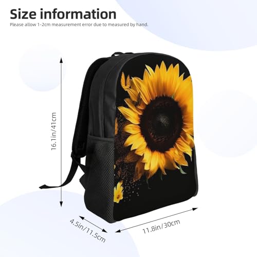 Sac à dos de voyage pour ordinateur portable imperméable design chic noir - 4