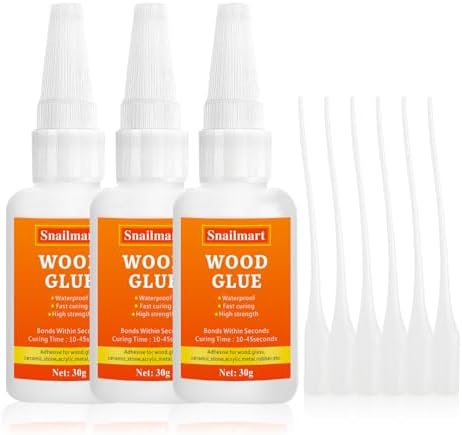 Wood Glue,90g Clear Carpenter Glue,Super Glue for Wood, Fast Drying Wood Glue for Craft, Metal,Furniture, Wood, and DIY(Pack of 3)