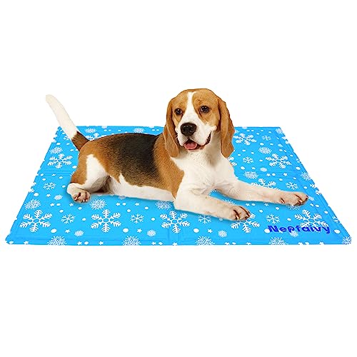 Nepfaivy Tappetino Refrigerante per Cani e Gatti - Materassino Rinfrescante per Animali, M(65cm*50cm)