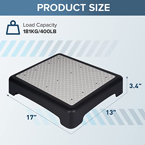 TARFEPA Step Stool,Mobility Step Stool for Adults,Indoor/Outdoor Portable Stair Assist,Anti-Slip Bathroom Step Stool,Platform Step for Kitchen,Office,and Bedroom,Car Step Stool for Elderly,Grey