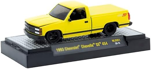 1993 SS 454 Pickup Truck Yellow Limited Edition to 7920 Pieces Worldwide 1/64 Diecast Model Car by M2 Machines 31500-MJS81
