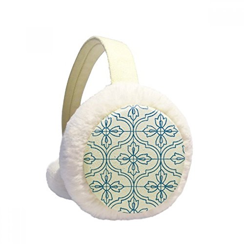 Orejeras de invierno Talavera Azul de felpa y piel de imitación plegables DIYthinker