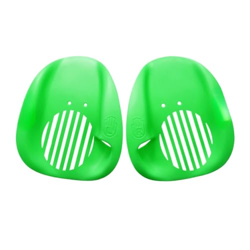 Rocky Green Dedos de entrenamiento de natación ajustables, para adultos y niños, palma de remo para corrección de trazos, equipo de natación (S, verde)