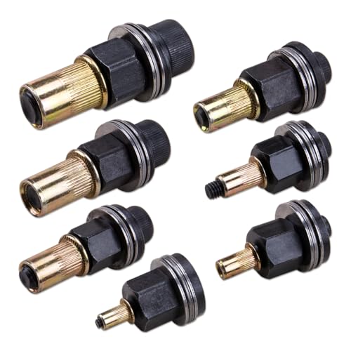 KOOBOOK 7Pcs Hand Rivet Nut Tool Kit Carbon Steel Nutsert Tool for M3-M12 Versatile Hand Rivet Gun for Furniture Automotive Industrial Construction Applications