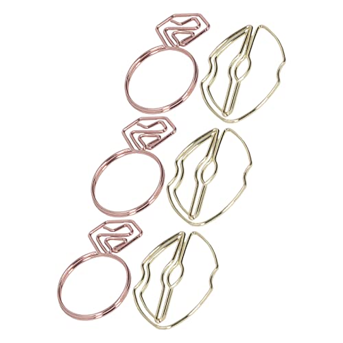 100 Pçs Clipes de Papel de Escritório Anéis de Diamante de Lábio de Metal Clipes de Papel de Escritó