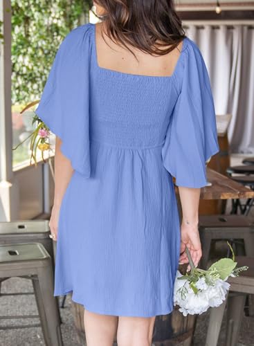 Image of Dokotoo Womens Dresses 2026 Spring Summer Deep V Neck Elegant Cocktail Bow tie Mini Dress S-XL