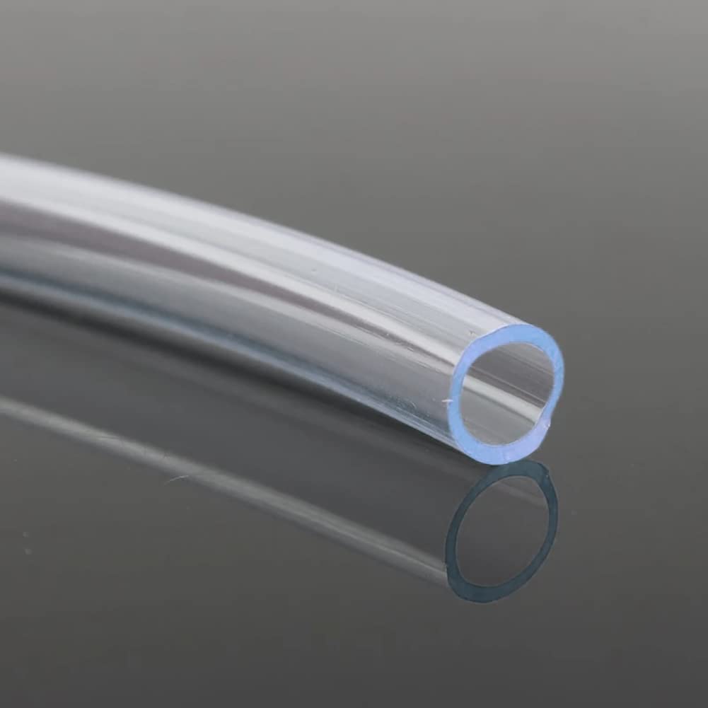 3/16" ID Vinyl Tubing, 3/16" ID x 1/4" OD 32.8 Feet Clear Lightweight PVC Tubing BPA Free Line