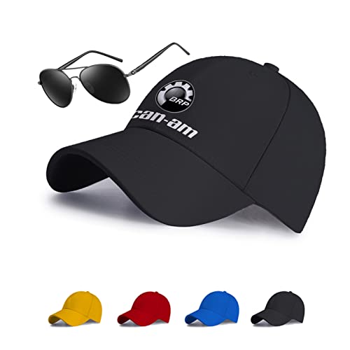 GLLUSA Chapeau De Papa Actif pour Can-AM avec Impression De Lunettes De Soleil Casquette De Camionneur Réglable Casquette De Baseball Confortable Et Respirante-Black||One Size